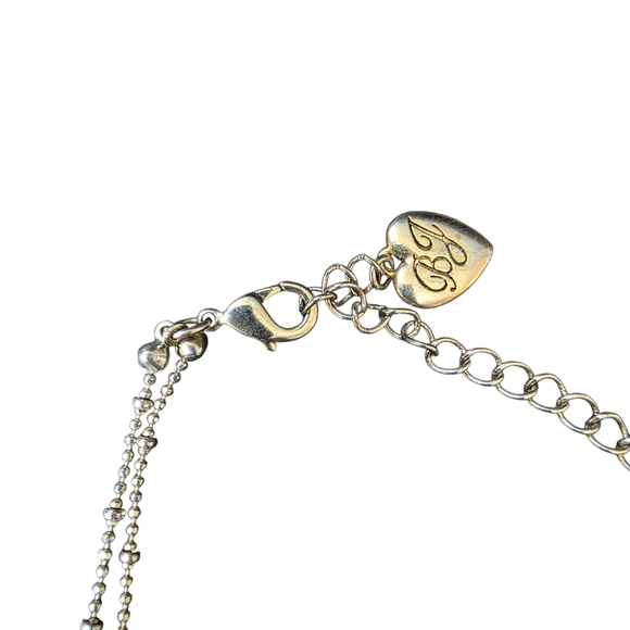 Betsey Johnson Silver and Gold Cross And Heart Pendant Necklace - Picture 5 of 5